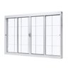 Janela de Aço de Correr Central 100x150cm 4 Folhascom Grade Quadriculada e Vidro Liso - 3