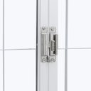 Ver imagem 5 de Janela de Aço de Correr Central 100x150cm 4 Folhascom Grade Quadriculada e Vidro Liso