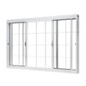 Janela de Aço de Correr Central 100x150cm 4 Folhascom Grade Quadriculada e Vidro Liso - 2