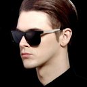 Ver imagem 3 de Óculos de Sol Quadrado Retro em Aço Inoxidável + Tr90 Polarizado Uv400