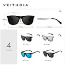 Ver imagem 2 de Óculos de Sol Quadrado Retro em Aço Inoxidável + Tr90 Polarizado Uv400