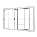 Ver imagem 2 de Janela de Aço de Correr Central 100x150cm 2 Folhas com Grade Quadriculada e Vidro Liso