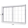 Janela de Aço de Correr Central 100x150cm 2 Folhas com Grade Quadriculada e Vidro Liso - 4