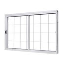 Ver imagem 3 de Janela de Aço de Correr Central 100x150cm 2 Folhas com Grade Quadriculada e Vidro Liso
