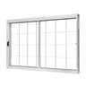 Janela de Aço de Correr Central 100x150cm 2 Folhas com Grade Quadriculada e Vidro Liso - 1