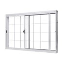 Ver imagem 2 de Janela de Aço de Correr Central 100x150cm 2 Folhas com Grade Quadriculada e Vidro Liso