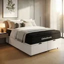 Ver imagem 1 de Cama Box Baú com Colchão Ortobom de Espuma Pillow Top Confort Black King 193cm