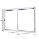 Ver imagem 4 de Janela de Aço de Correr LATERAL100X150CM 2 Folhas Vidro Liso Unic Sol Ramassol Branco