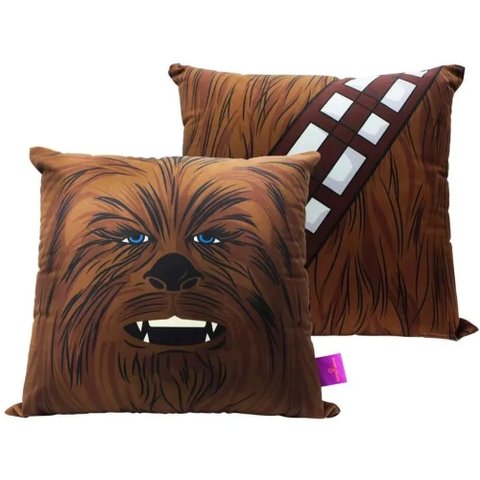 Almofada Fibra Veludo 40x40cm Chewbacca Star Wars - Zona Criativa