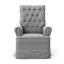 Ver imagem 3 de Poltrona de Amamentação com Balanço Laura Veludo Cinza TB122 Base de Madeira - D’Rossi