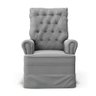 Poltrona de Amamentação com Balanço Laura Veludo Cinza TB122 Base de Madeira - D'Rossi DRossi - 3