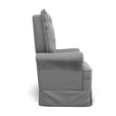 Ver imagem 4 de Poltrona de Amamentação com Balanço Laura Veludo Cinza TB122 Base de Madeira - D’Rossi