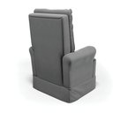 Ver imagem 5 de Poltrona de Amamentação com Balanço Laura Veludo Cinza TB122 Base de Madeira - D’Rossi