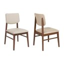 Ver imagem 4 de Conjunto de Mesa com 4 Cadeiras 4 Lugares em Madeira Bege 80cm Ágape