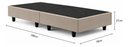 Ver imagem 2 de Base Box para Cama Juvenil Dobrável Suede 188x78cm Bipartido - Bege