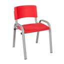 Ver imagem 2 de Kit 11 Cadeira Iso Infantil Creche, Base Cinza Vemelho