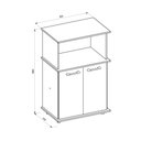 Ver imagem 3 de Balcão Isadora Micro Forno 2 Portas Carvalho Rústico