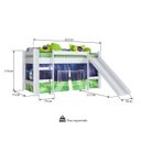 Ver imagem 3 de Cama Infantil Copa do Mundo Elevada com Escorregador e Cortina Completa Móveis