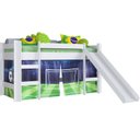 Ver imagem 2 de Cama Infantil Copa do Mundo Elevada com Escorregador e Cortina Completa Móveis