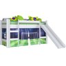 Cama Infantil Copa do Mundo Elevada com Escorregador e Cortina Completa Móveis - 2