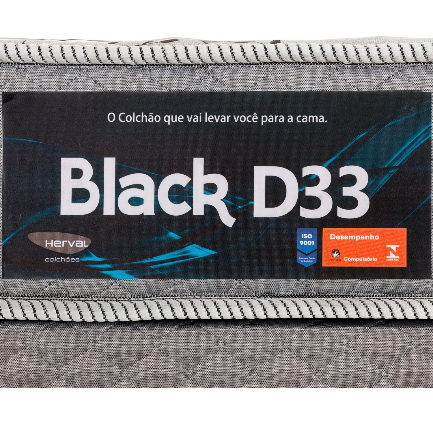 Colchão Solteiro Espuma D33 Bordado Ult Black 20x88x188cm | MadeiraMadeira