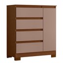 Ver imagem 5 de Guarda Roupa Casal Triton Plus 11 Portas com Espelho e Cômoda Sapateira Olimpia Nogueira Capuccino