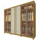 Ver imagem 2 de Guarda-Roupas Casal 6 Portas com 4 Portas Reflecta com Pés com LED Absolut New 100% MDF