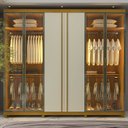 Ver mais imagens de Guarda-Roupas Casal 6 Portas com 4 Portas Reflecta com Pés com LED Absolut New 100% MDF