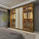 Ver imagem 7 de Guarda-Roupas Casal 6 Portas com 4 Portas Reflecta com Pés com LED Absolut New 100% MDF