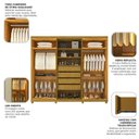 Ver imagem 6 de Guarda-Roupas Casal 6 Portas com 4 Portas Reflecta com Pés com LED Absolut New 100% MDF