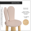Ver imagem 7 de Cadeira Coelho Criativa Infantil para Crianças Estudar Desenhar 100% Mdf Bp Melaminico:sal Rosa