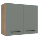 Ver imagem 1 de Armário Aéreo Madesa Agata 80 cm 2 Portas Rustic/Cinza Cor:Rustic/Cinza