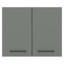 Ver mais imagens de Armário Aéreo Madesa Agata 80 cm 2 Portas Rustic/Cinza Cor:Rustic/Cinza