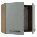 Ver imagem 4 de Armário Aéreo Madesa Agata 80 cm 2 Portas Rustic/Cinza Cor:Rustic/Cinza