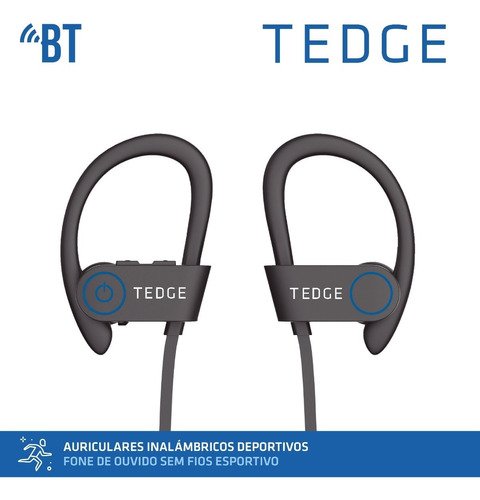 Auriculares inalámbricos tedge bluetooth negro hot sale