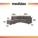 Ver imagem 2 de Sofá de Canto 5 Lugares com Puff Benfica
