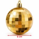Ver imagem 6 de Bolas Natalina Dourada Decoração Texturada Enfeite 6cm C - 20 Peças