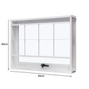 Ver imagem 4 de Janela de Aço Maxim-Ar 60x60cm com Grade Quadriculada e Vidro Liso Unicsol Ramassol Branco