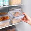 Ver imagem 7 de Kit 6 Potes Herméticos Plásticos Vasilha Tapoer Transparente:transparente