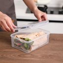 Ver imagem 4 de Kit 6 Potes Herméticos Plásticos Vasilha Tapoer Transparente:transparente