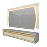 Rack com Painel Para TV até 90 Polegadas com LED 220cm 100% MDF Pés Madeira Maciça Elegance Yescasa - 2