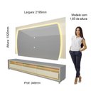 Ver imagem 4 de Rack com Painel Para TV até 90 Polegadas com LED 220cm 100% MDF Pés Madeira Maciça Elegance Yescasa