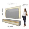 Rack com Painel Para TV até 90 Polegadas com LED 220cm 100% MDF Pés Madeira Maciça Elegance Yescasa - 4