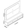 Rack com Painel Para TV até 90 Polegadas com LED 220cm 100% MDF Pés Madeira Maciça Elegance Yescasa - 3