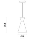 Ver imagem 4 de Pendente 1x40w E27 Set HM029WG Bella Iluminação