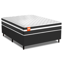 Ver imagem 1 de Cama Box Casal Molas Ensacadas Bali Preto 138x188x60cm Cbp