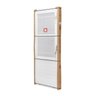 Porta de Aço com Postigo 215x83cm com Grade Quadriculada e Vidro Liso Unicsol Ramassol - 10