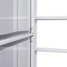 Porta de Aço com Postigo 215x83cm com Grade Quadriculada e Vidro Liso Unicsol Ramassol - 7