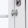 Porta de Aço com Postigo 215x83cm com Grade Quadriculada e Vidro Liso Unicsol Ramassol - 5