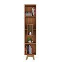 Ver imagem 4 de Estante de Livros 39CMX181CM Pés em Madeira Maciça 1 Porta com Nicho Yescasa Marrom/Nogal
